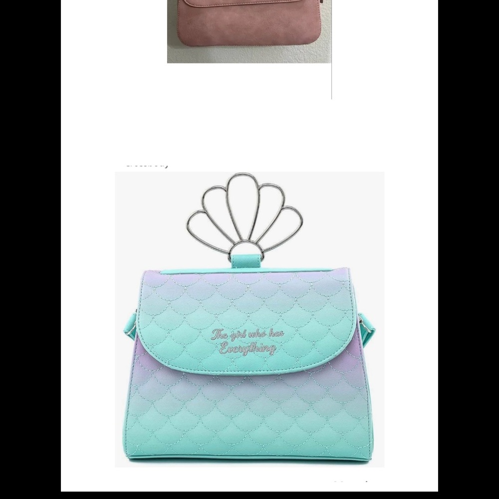 Loungefly Pastel Blue and Purple Crossbody Bag The little Mermaid